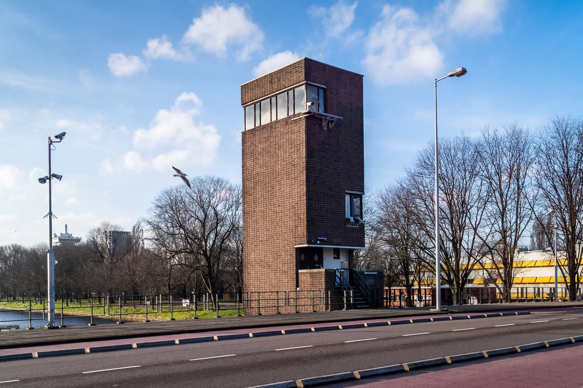 SWEETS hotel Amsterdam Noord_bridge house 101 Gerben Wagenaarbrug_hotel nearby Amsterdam central station_exterior 3-storey tower hotel room
