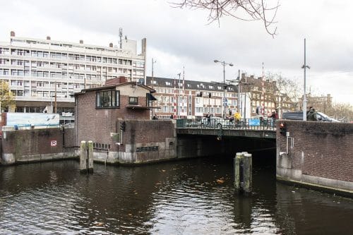 Photo of SWEETS hotel Amsterdam West Overtoomsesluis bridge house exterior surroundings neighborhood