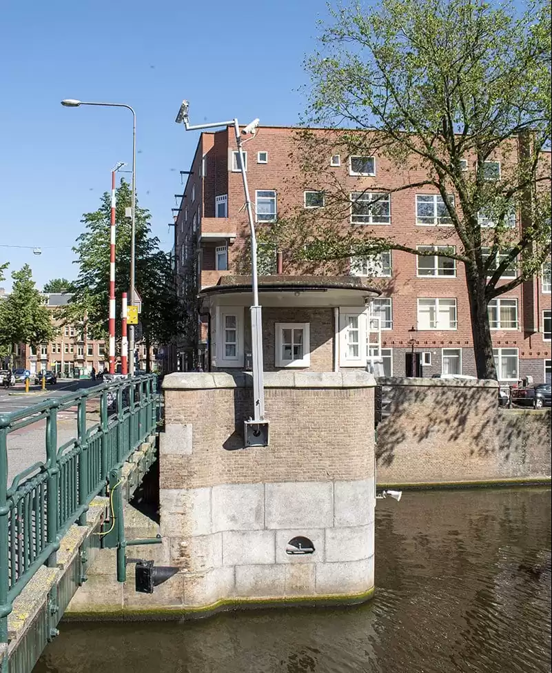 Photo of SWEETS hotel Amsterdam West Van Hallbrug bridge house exterior hotel near Amsterdam Center surroundings neighborhood