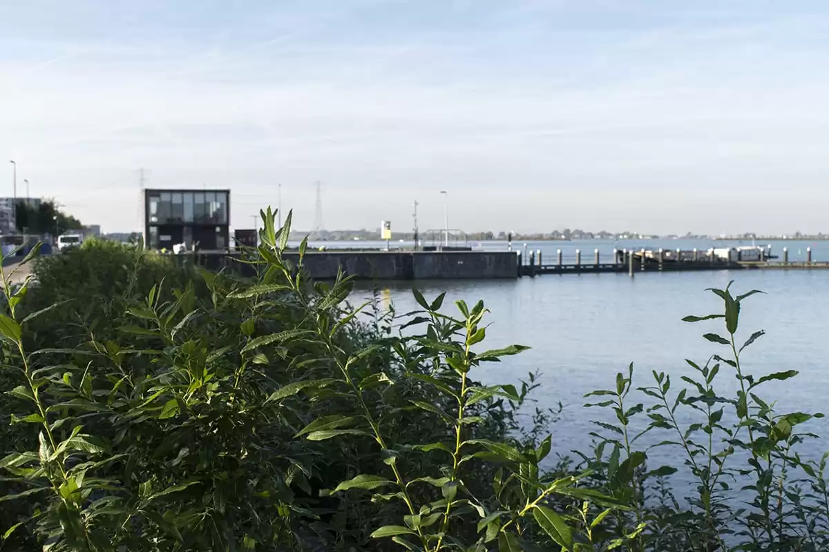 Photo of SWEETS hotel Amsterdam bridge house 211 Sluis Haveneiland IJburg exterior surroundings IJ lake