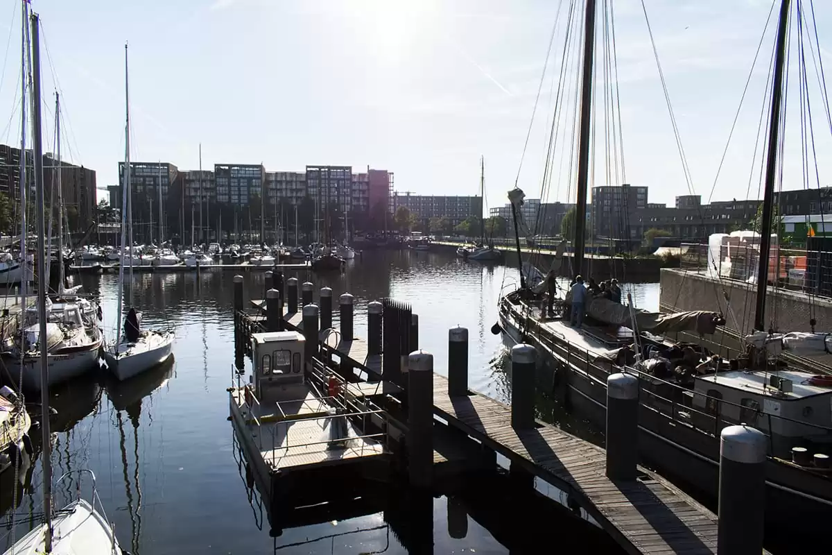 Photo of SWEETS hotel Amsterdam bridge house 211 Sluis Haveneiland IJburg surroundings harbor