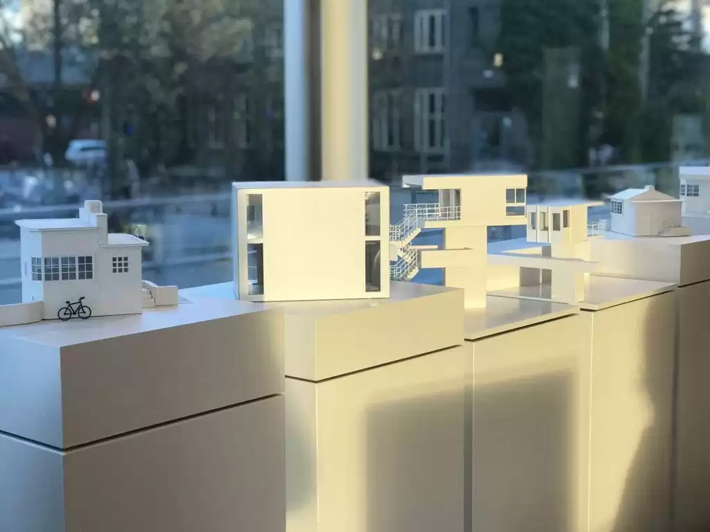 SWEETS hotel paper concept of bridge house gallery maquettes by Space&Matter