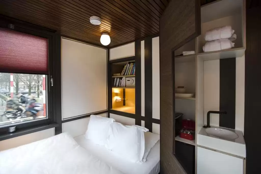 SWEETS hotel Theophile de Bock bridge house on Amsterdam canals - cosy tiny house close to Vondelpark design interior